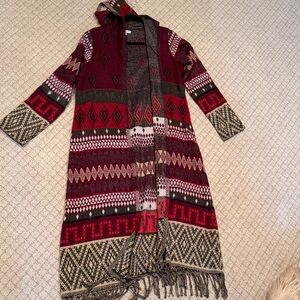 EARTHBOUND Multicolor Patterned Long Coat
